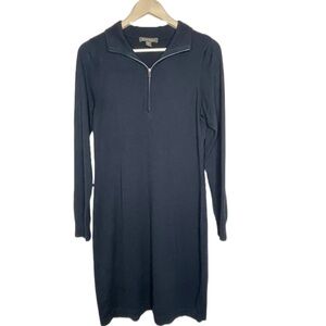 Tommy Bahama black long sleeve quarter zip sweater dress